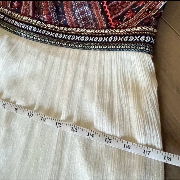 Elan Embroidered Maxi Swing Dress White 30” Bust Cottagecore Gypsy Whimsical - Picture 11 of 11